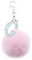 Xsclpomddy Pom Pom rosa. Schlüsselbund künstliche weiche Kaninchenhaar Taschenanhänger Ball Schlüsselanhänger mit Buchstabe A-Z für Handtasche Dekoration,pink G
