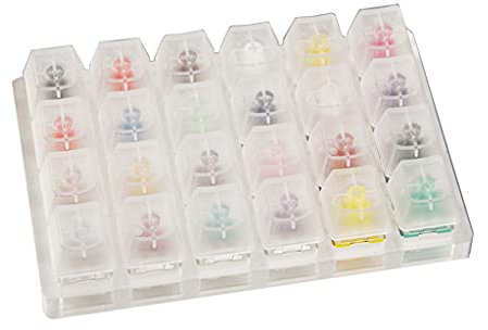 Ranuw Cherry MX Switch Tester Switch Sampler Tastiere Meccaniche Kailh Box 24 Tasti Interruttore Strumento di Test Con Base Acrilica Kaihua Box