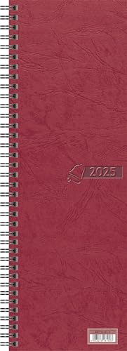 Glocken Vormerkbuch (2025), 2 Seiten = 1 Woche, 100 × 296 mm, 128 Seiten, Karton-Umschlag, rot