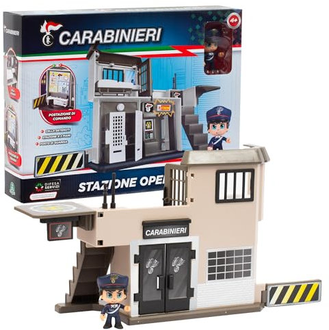 Giochi Preziosi Carabinieri - Set Della Stazione Operativa Dei Carabinieri su 2 Livelli E Tante Aree Gioco, Include Action Hero Carabiniere Da 7 Cm, Per Bambini A Partire Dai 4 Anni