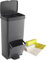 Pack Cubo de basura o reciclaje 70L, VERTICAL, 2 Compartimentos, Papelera residuos, 76 cm, fácil gestión, INCLUYE bolsas de basura adaptadas (10L + 3