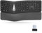 KYSONA Tastiera ergonomica senza fili, ricaricabile Split Ergo Keyboard con poggiapolsi, Tri-Mode, Full-Size (112 tasti), compatibile con Windows, laptop, computer e PC