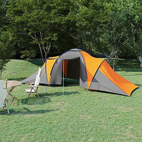 Campingzelt 6 Personen, CIADAZ Caming Zelt, Camping Tents, Camping-Zelt, Grau und Orange