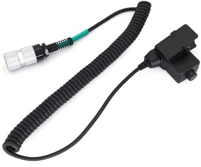 Hkfgdjdl U94 PTT-Systemkabel, 6-poliger NATO-Stecker, Push-to-Talk, U94-Typ, Headset, PTT-Rauschunterdrückungskabel für PRC-152 Radio