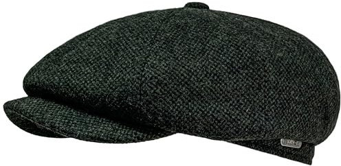 WEROR Schiebermütze Herren/Damen – Schirmmütze Flatcap Herrenmütze mit Schirm – Mütze mit Steppfutter - 100% Wolle - Sommer/Winter – WEROR-432.1 (61, Moos)