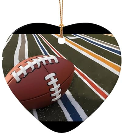 American Football Print Keramik geformt Anhänger Weihnachtsbaum Dekoration und Souvenir