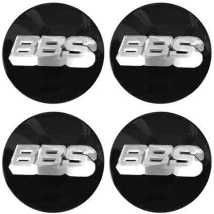 SANSHAOS Radnabenabdeckung Aufkleber Logo Radnabenkappen Zentralabdeckung Abzeichen für BBS 70mm, Nabendeckel Staubdicht Wasserdicht, 4 Stück