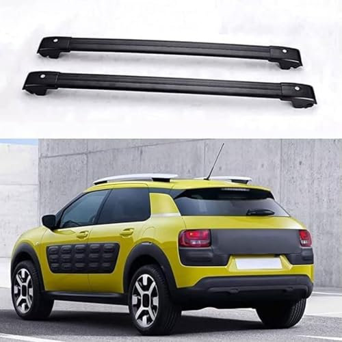 YRCTHEK pour C4 Cactus Hatchback 2015-2020 Barres de Toit Transversales Barre Transversale Verrouillable en Aluminium 2 Pièces,B