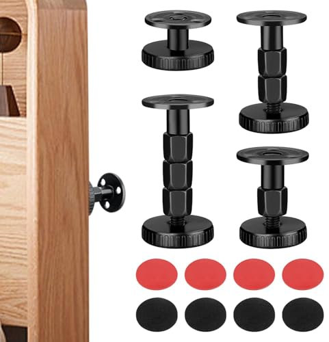 POHOVE 4Stück Anti Shake Abstandshalter Verstellbarer Kopfteil Stabilisatoren 28-105mm Kopfteil Stopper,Metall Abstandshalter Wand Bettstütze Mittelbalken für Betten,Sofas,Tische