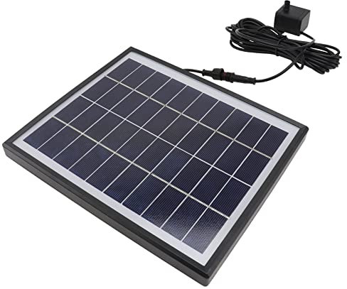 Yardwe 5w Fontaine Solaire Pompe Cascade Pour Bain Oiseaux Pompe à Eau Pour Jardin Flottante Noir h