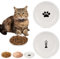 Katzennapf Keramik, 3 Stück Futternapf Katze, Katzennapf Flach, Katzen Fressnapf zur Erleichterung von Whisker-Müdigkeit, Katzenfutter Teller, Katzen Napfset, Katzen Napf für Kätzchen und Kleintiere