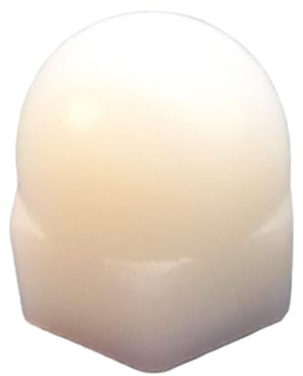 Dadi Ciechi Esagonali in Plastica (Nylon 6.6), Dado a Cappuccio con Testa a Sfera, Bloccaggio e Copertura Filettature, Uso Industriale, Domestico - M5 - Naturale - 20 pezzi - Plastic Hardware Store