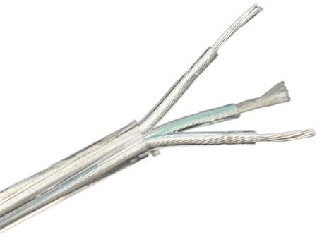 Cavi, Cavo di alimentazione trasparente a 2 e 3 conduttori, cavi elettrici trasparenti da 250 V, filo isolante flessibile rotondo(3 Core,2meter)