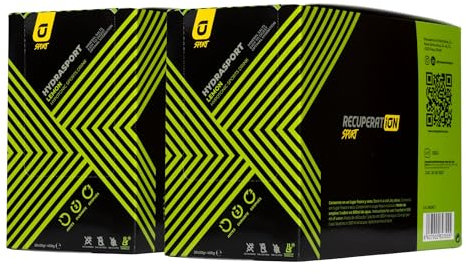 PACK 2 Bebida Hipotónica en Polvo con Electrolitos + Vitamina B1 + Sales Minerales para Deportistas - Hidratación Muscular - Sabor Limón Sin Gluten Lactosa - Pack 20 Sobres Apto Veganos | RECUPERATION