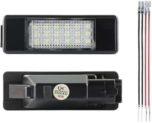 XEBRAD 2Pcs 6000K LED Rear Number License Plate Light Lamps, for Peugeot, 307 207 308 3008 407 106 406 508 Expert RCZ 607 807 1007 806 car license plate light