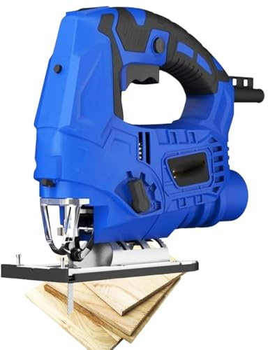 800W Electric Jig Saws, Max Cutting Depth 100mm for Wood, 800-3000 SPM Compact Jigsaw with Laser and Scale Ruler, 6 Variable Speeds, 0-3 Orbital Sets, -45° to +45° Bevel Cutting