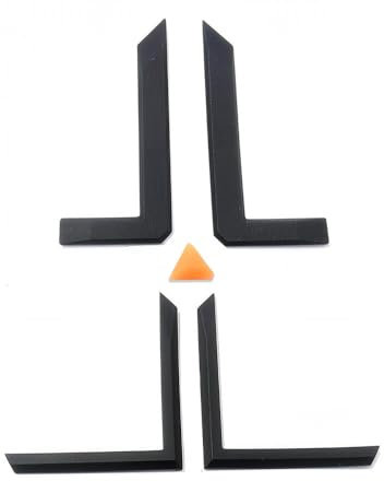 HSSDTECH D-case pavimento in gomma piedini in gomma per Asus TUF Gaming A15 FA507 TUF Gaming F15 FX507 TUF Dash F15 FX517 1 set (il tappetino centrale è arancione)