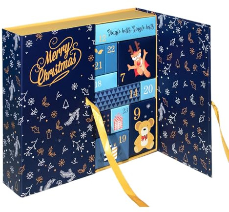 Leerer Adventskalender Zu Füllen - 24 -Tage -Weihnachts -Advent -Kalender -Kisten, Heiligabend Verpackung Leerer Box D I Y Weihnacht Countdown -Kalender Leere Pappkartons Für Kinder, Erwachsene