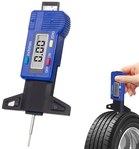 Mindu Digital Tread Depth Gauge 0–25.4mm,LCD Display | LCD display tire wear measuring tool for cars, trucks, vans — portable, accurate, easy-read measurement