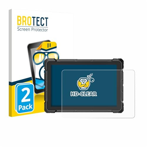 BROTECT Schutzfolie für Higole F7G Rugged Tablet 10.1 | 2 Stück Transparenter Displayschutz Made in Germany Klare Displayschutz-Folie Clear Einfache Montage Case-Friendly