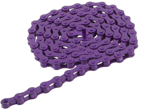 INOOMP Catena Fluida Acciaio Porpora e Singola in Bici Marcia Trasmissione per Installare da Design Staccabile Facile Mountain Bike Strada