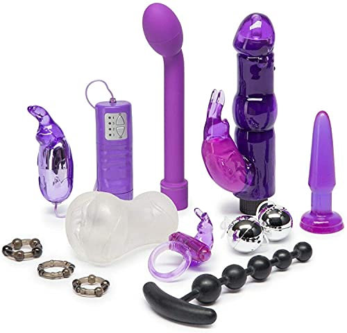 Lovehoney Wild Weekend Adult Sex Toy Kit - Vibrators, Anal Toys, Cock Rings & Kegal Balls - Beginner Friendly Sex Accessories for Couples - 11 Piece Set - Gifts for Couples