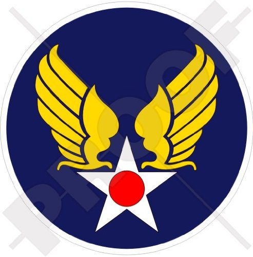 Vinyl-Aufkleber, USAAF-Emblem, USAF-amerikanisch, US-Armee, Airforce WWII 80 mm