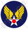 Vinyl-Aufkleber, USAAF-Emblem, USAF-amerikanisch, US-Armee, Airforce WWII 80 mm