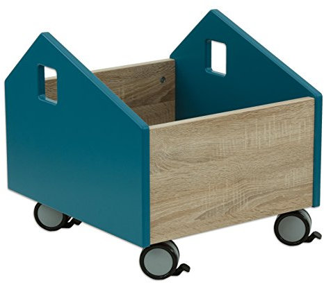 Betzold - Educasa Holz-Spielkiste fahrbar, Aufbewahrung Kinder Spielzeugkiste Spielzeug-Truhe mobil