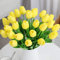 Veryhome Künstliche Blumen Gefälschte Blume Tulpe Latex Material Real Touch für Hochzeitszimmer Home Hotel Party Dekoration und DIY Decor （ Gelb - 20Stück ）