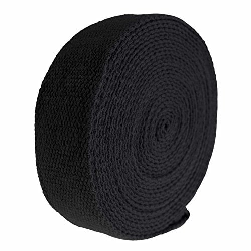maDDma 5m Gurtband 30mm 2mm stark 100% Baumwolle Baumwollgurtband Farbwahl, Farbe:schwarz