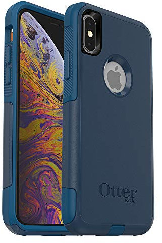 OtterBox COMMUTER SERIES Case for iPhone Xs & iPhone X - Frustration Free Packaging - BESPOKE WAY (BLAZER BLUE/STORMY SEAS BLUE)