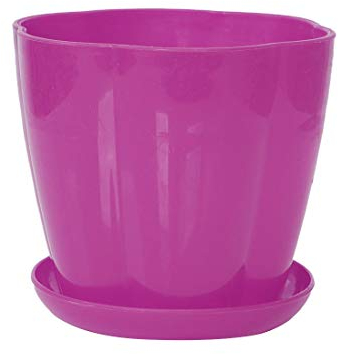 sourcing map Blume Blumentopf Pflanzgefäß Halter Kunststoff für Haus Büro Gartentisch Dekoration Fuchsie