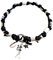 EM-Keramik Kette *Gipsymee* Dalma Tina - edles Tau Schmuckhalsband für Hunde - Schwarz, Champagner und Silber