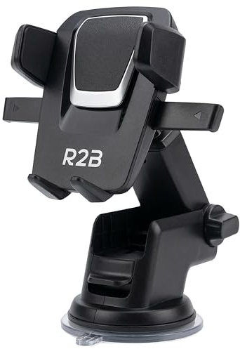 R2B Handyhalterung Saugnapf - Handy Halterung Auto, Universal Handyhalter, Für Fenster und Armaturenbrett, 360-Grad-Drehfunktion, Car Phone Holder mit starker Saugnapf, kompakter Halter