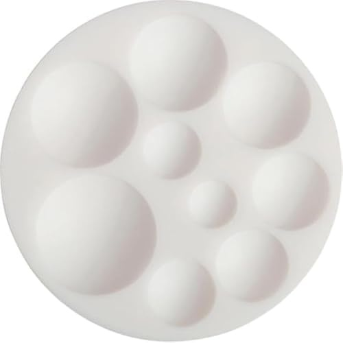 CERNIT CE95119C - Silikonform ø 7cm, sehr flexibel, für Modelliermasse (Polymer) geeignet, für DIY- und Bastelaktivitäten, runde Cabochons, Weiß, 1 Stück