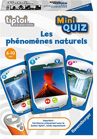 Ravensburger tiptoi® Mini Quiz Interaktives Spiel - Die natürlichen Phänomene - Elektronische Lernspiele ohne Bildschirm - ab 6 Jahren - 00067