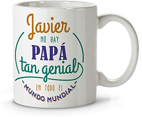 LolaPix Taza Día del Padre. Regalos personalizados con nombre y texto. Tazas con frases originales. Genial Naranja