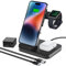 Boaraino Fast Wireless Charger, 3 in 1 Kabellose Ladestation für iPhone 14/14 Max/iPhone 13/13 Mini/13 Pro/13 Pro Max/12/11/X/8, Apple Watch 8/7/SE/6/5/4/3, Airpods 2/3/Pro (Mit QC 3.0 18W Adapter)