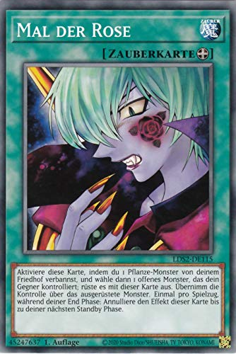 LDS2-DE115 - Mal der Rose - Common - DE - im Set mit Ultrapro Toploader - Yugioh