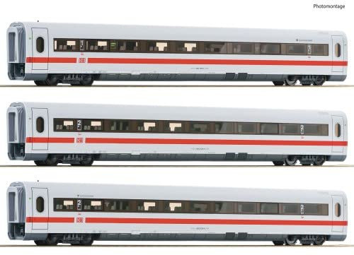 Roco 74029 H0 3er-Set Zwischenwagen Ice 1 Redesign 2005 der DB-AG 1.Klasse Gattung Avmz 801.8, 2.Kla