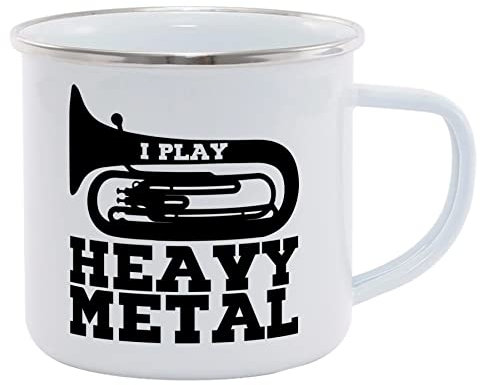 Hippowarehouse I Play Heavy Metal (Brass Instruments) Printed Mug Various Colour Options Ceramic Cup Kitchenware 11oz