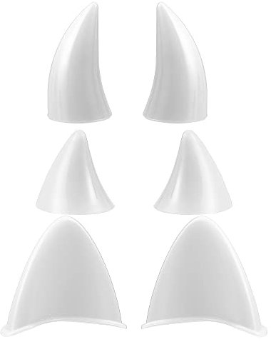 X AUTOHAUX 1 jeu de moto oreilles de chat style casque diable corne décoration blanc