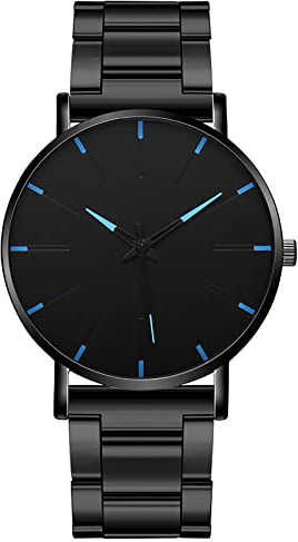 Ainiyo Uhr Herrenuhr Quarz Stahlband ultradünne Herrenuhr Herren Armbanduhr Edelstahl Chronograph Uhr Geschenke zum Vatertag
