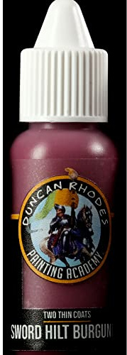 Duncan Rhodes Painting Academy Two Thin Coats Hobby Paints 15ml (Sword Hilt Burgundy)