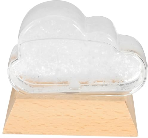 Veemoon 1 Barometer für das Zuhause, Sturm, Glasflasche, Sturmwetterkugel, Geschenke, Sturm, Wolke, Wettervorhersage, Heimwetterstation, Schneeglas, Wetter, weiße Erde, Wassertropfen