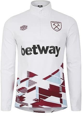 Umbro Herren 98670u Midlayer, MFP-Brilliant White/New Claret/Cerulean, S