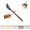 Berglander Fourchette à gâteau noir 12 pièces, Fourchettes à dessert en acier inoxydable placage noir titane, Fourchettes de fruits, Petite fourchette pour la maison, Restaurant, Mariage