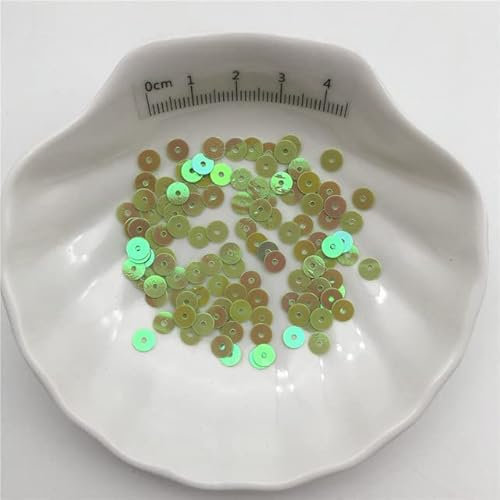 10g AB 3mm 4mm 5mm 6mm 8mm Flat Round Sequins Glitter Paillettes for Clothes,Shoes.Kids DIY.Crafts Handmade Accessory Wholesale-AB Green,6mm 150g