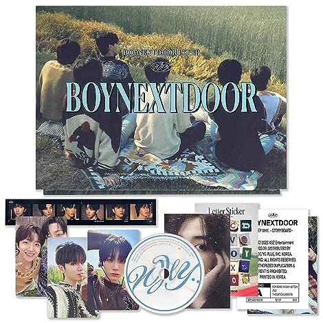 BOYNEXTDOOR - 1st Mini Album [WHY..] (MOODY Ver.) Out Box + Photo Book + Post Card R + Folded Poster + Photocard + Unit Phtocard + Film Photo + Letter Sticker + 3 Extra Photocards